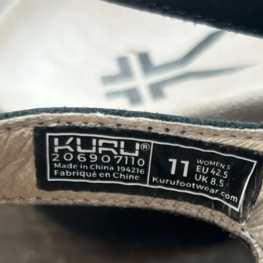 KURU Black and Cream Women's Sandal - 11 - Picture 3 of 7